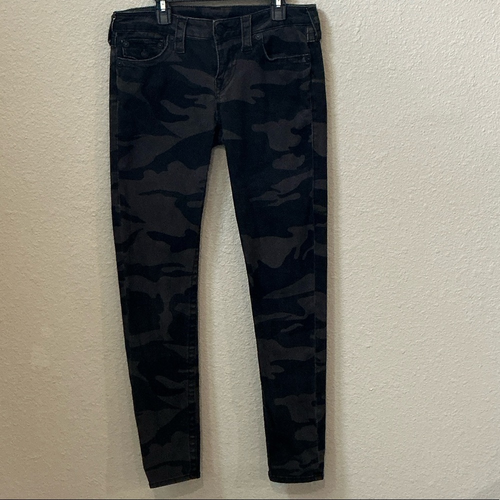 True Religion Black Camouflage Skinny Jeans